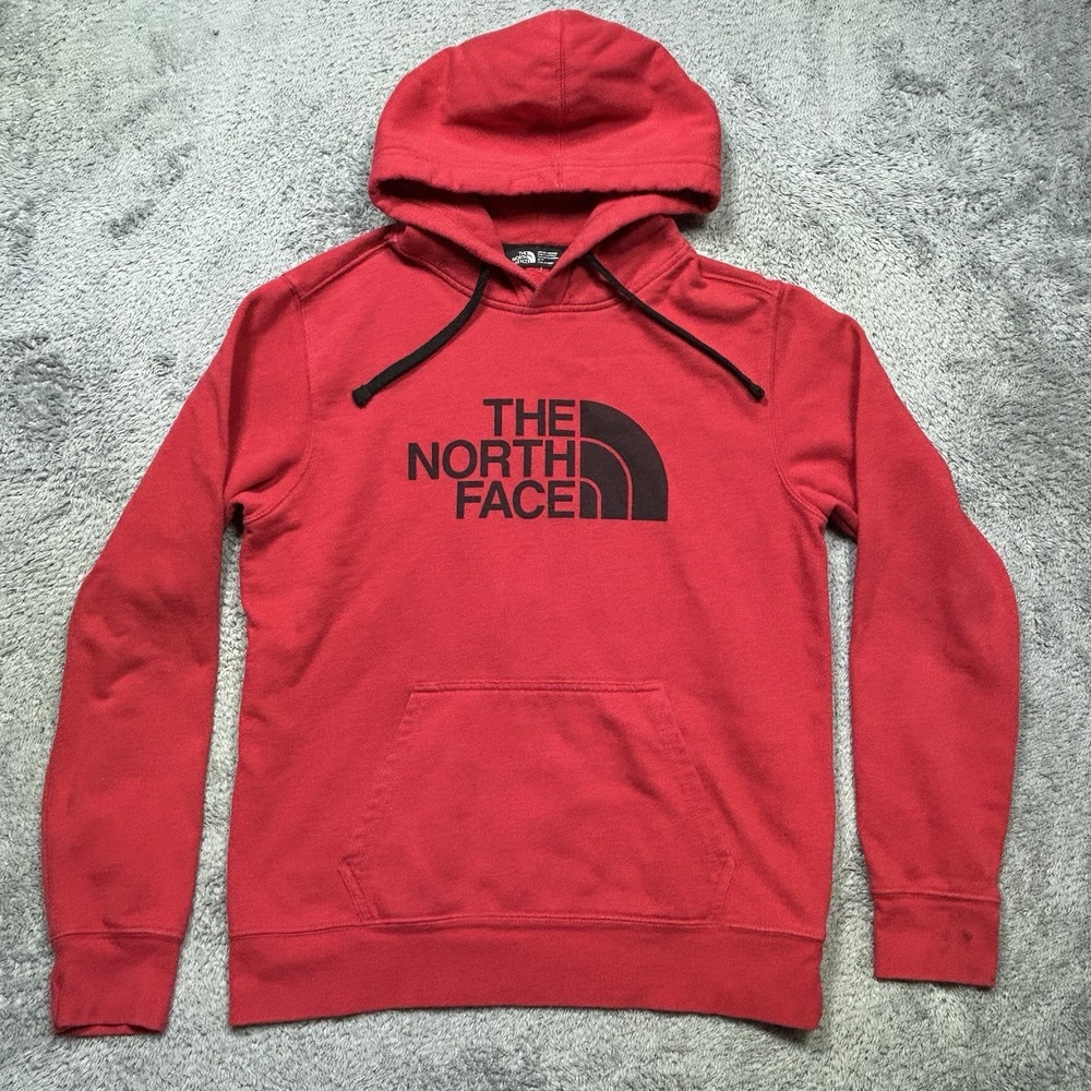 The North Face Hoodie Mens S Red Pullover Sweatshirt Half Dome Activewear A3VHC